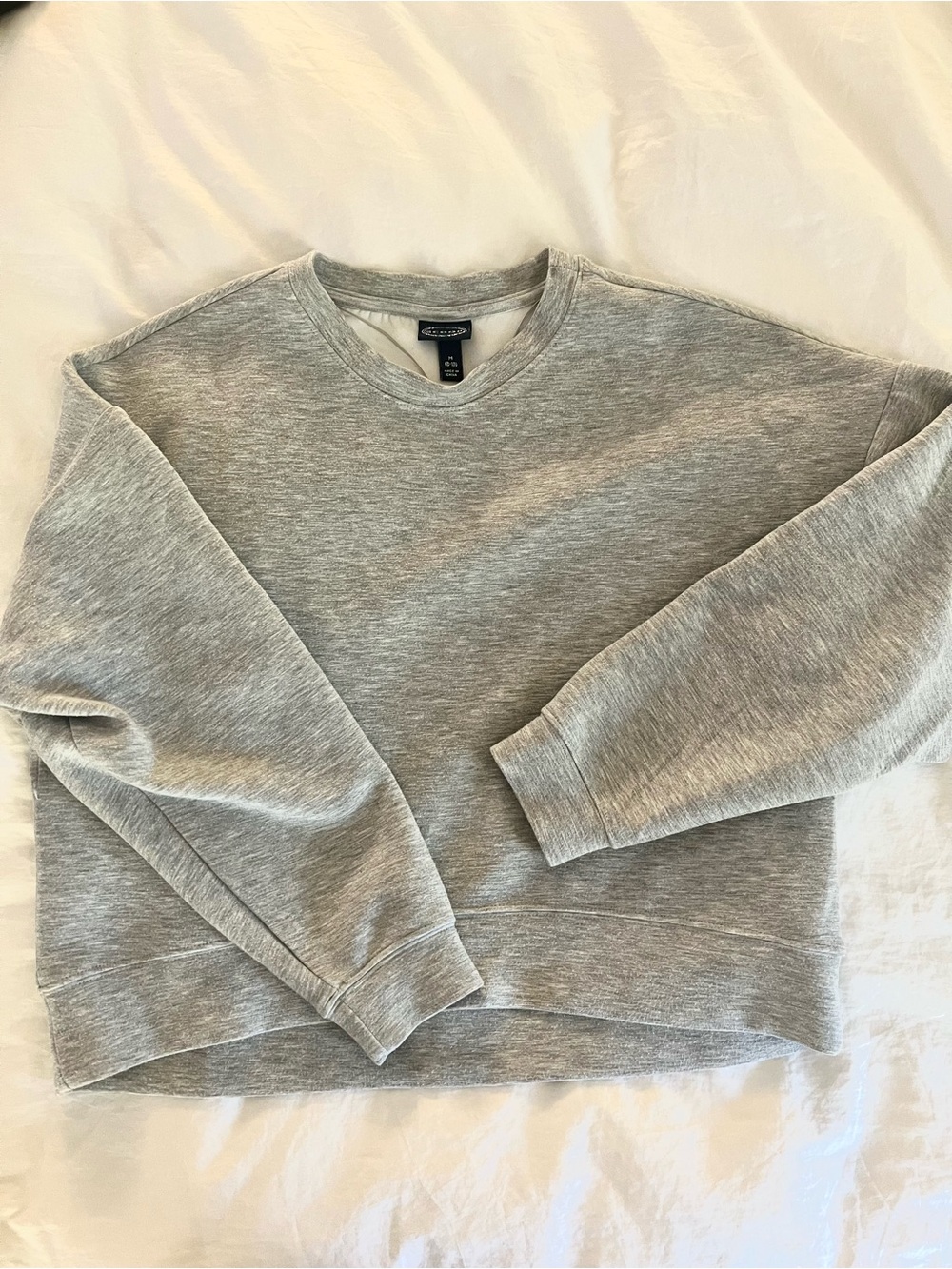 Scoop Crewneck Sweatshirt - Light Gray, sz M
